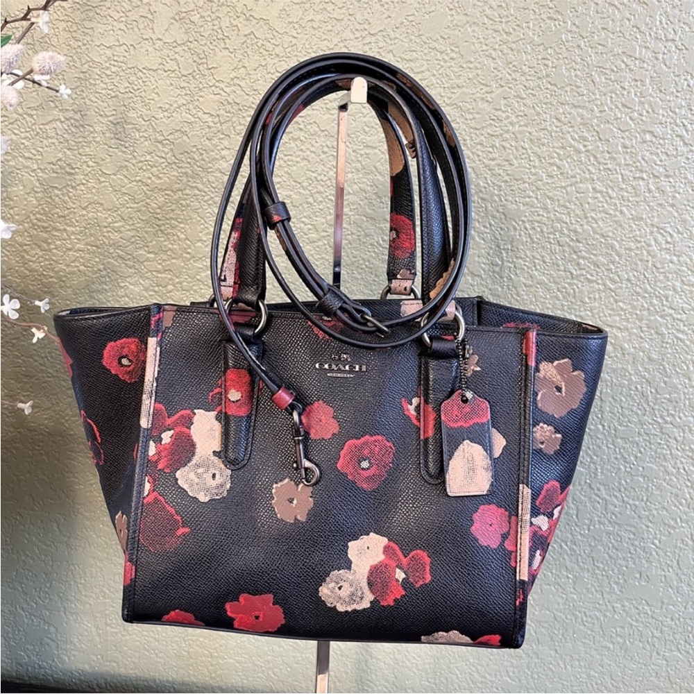 Coach Crosby Black Floral Bag